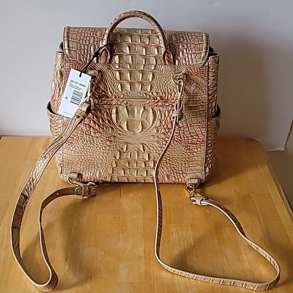 NWT Brahmin Liz Sunkiss Melbourne Genuine Leather Backpack